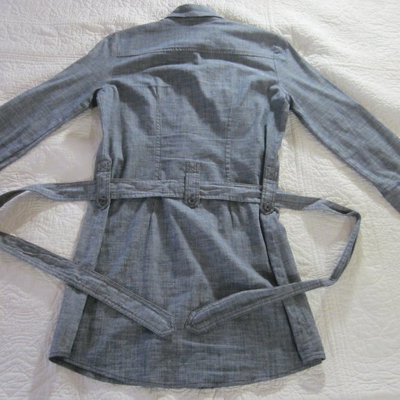 Fei Dress XS Blue Tunic Shirt Belted - Picture 6 of 8